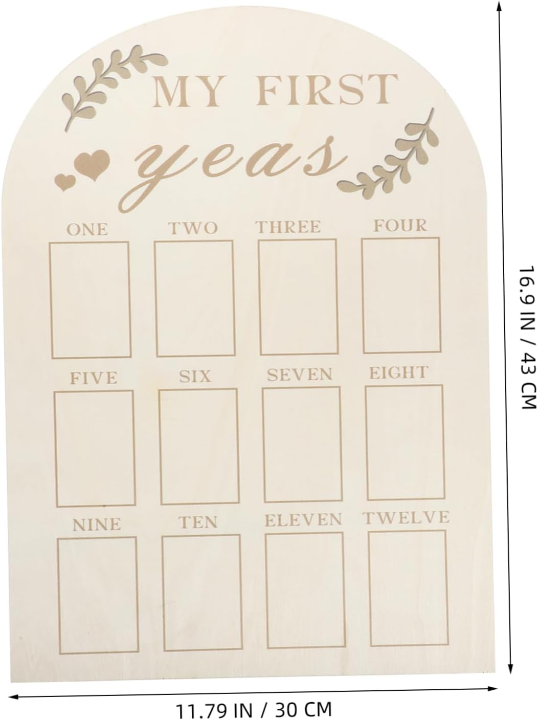 Wooden Keepsake Photo Frame for Newborn Months Milestone First Year Nursery Decoration Easy to Use Picture Frame Families image number 3