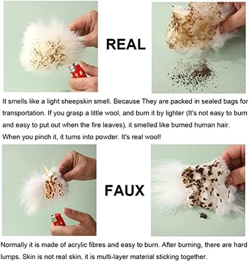 Bellesie Universal Warm Winter Genuine Wool Sheepskin Car Steering Wheel Cover Cushion Protector for 35Cm-43Cm Steering Wheel in Diameter (Light Grey) image number 4