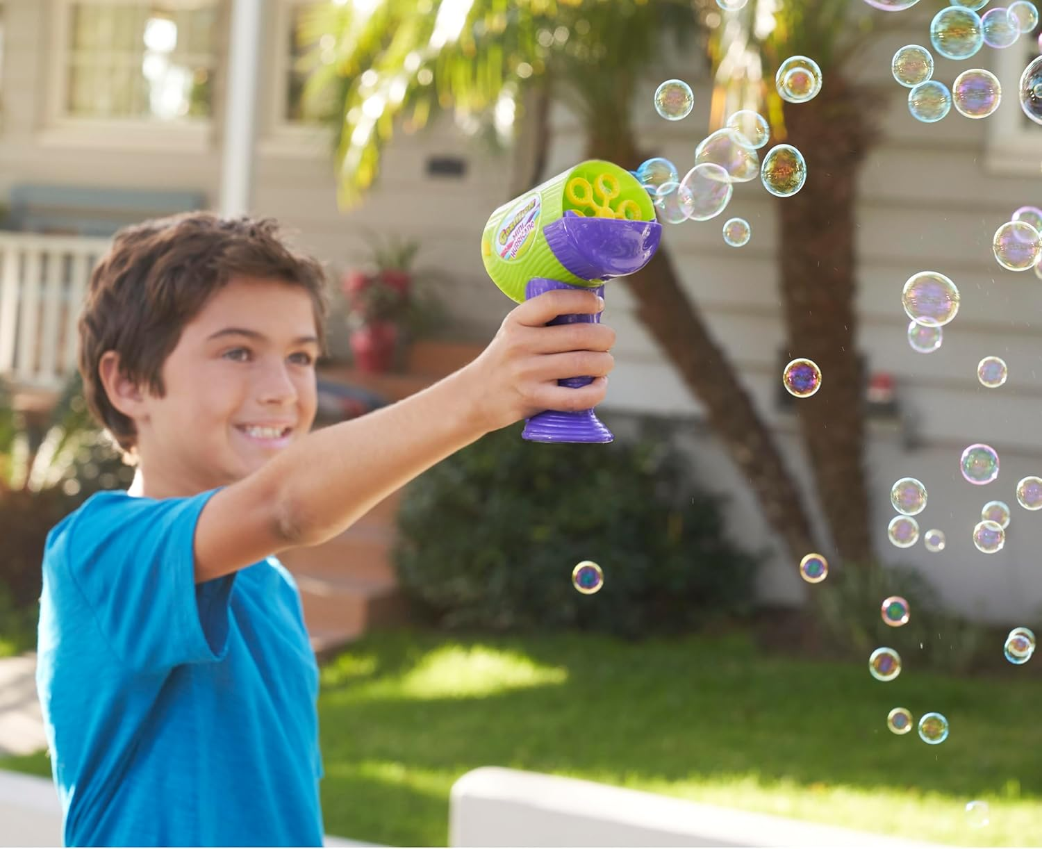 Gazillion Mini Hurricane Bubble Blower &ndash; Handheld 2-In-1 Bubble Machine with Spill-Proof Tray, 4 Oz Non-Toxic Solution, Battery Powered, Kids Ages 3 + image number 5