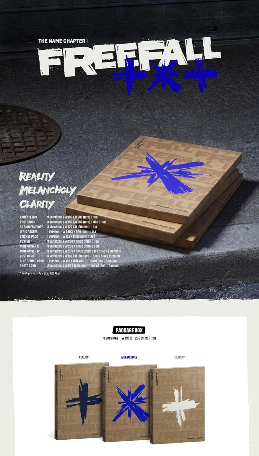 Tomorrow X Together TXT - the Name Chapter : Freefall Album (Clarity Ver.) - 3 Ver. Set image number 6