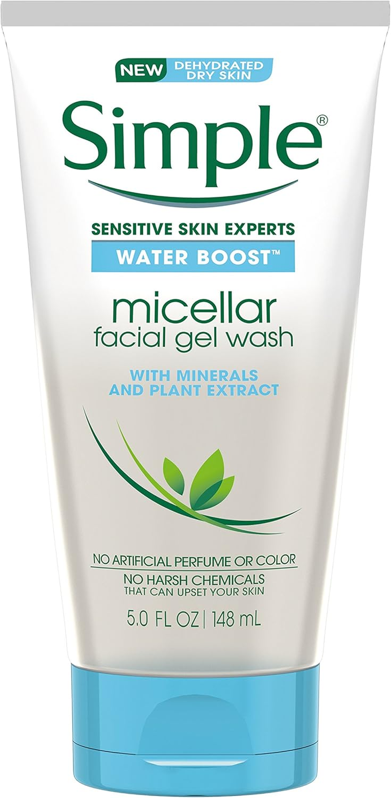Simple Water Boost Micellar Facial Gel Wash for Sensitive Skin, 5 Ounce (Pack of 3) image number 2