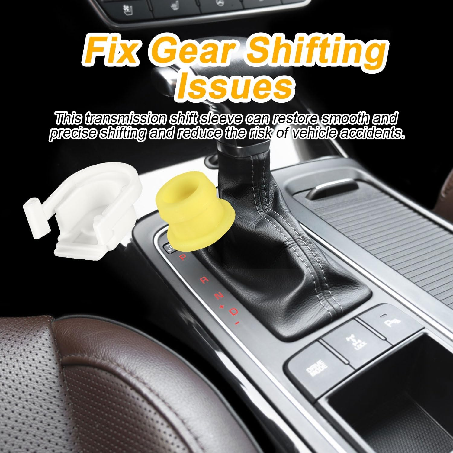 2Pcs Transmission Shifter Bushing Set, OEM# KV6Z-7K340-A Transmission Shifter Cable Bushing and Cap Shift Cable Connector Bushing Car Accessories Compatible with Ford image number 2