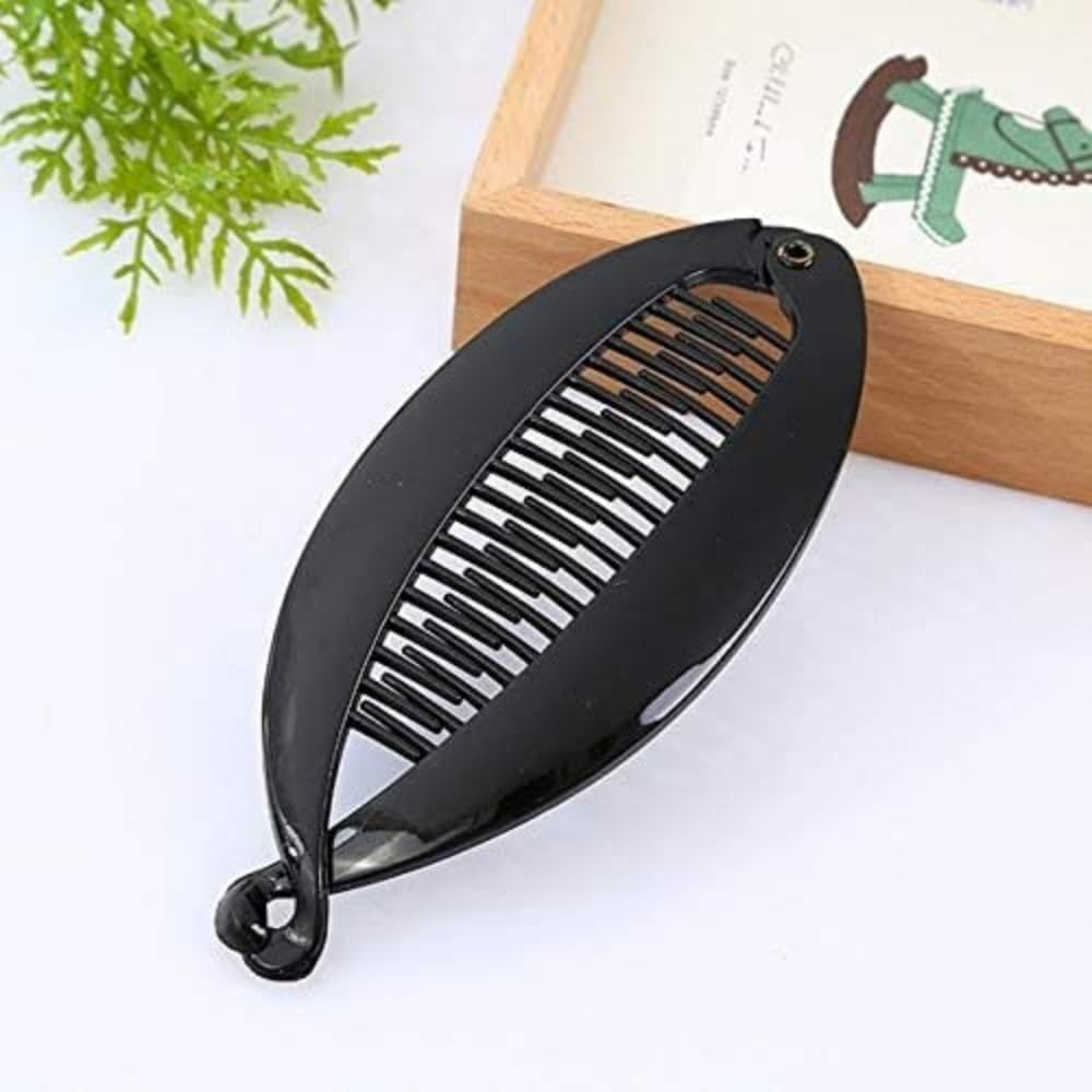 Pack of 6 Banana Clip Thin Hair, Banana Clip Hair, Banana Hair Clip, Leaf Shape Banana Hair Clip, Large, Banana Hair Clips, Women'S Hair Accessories image number 5