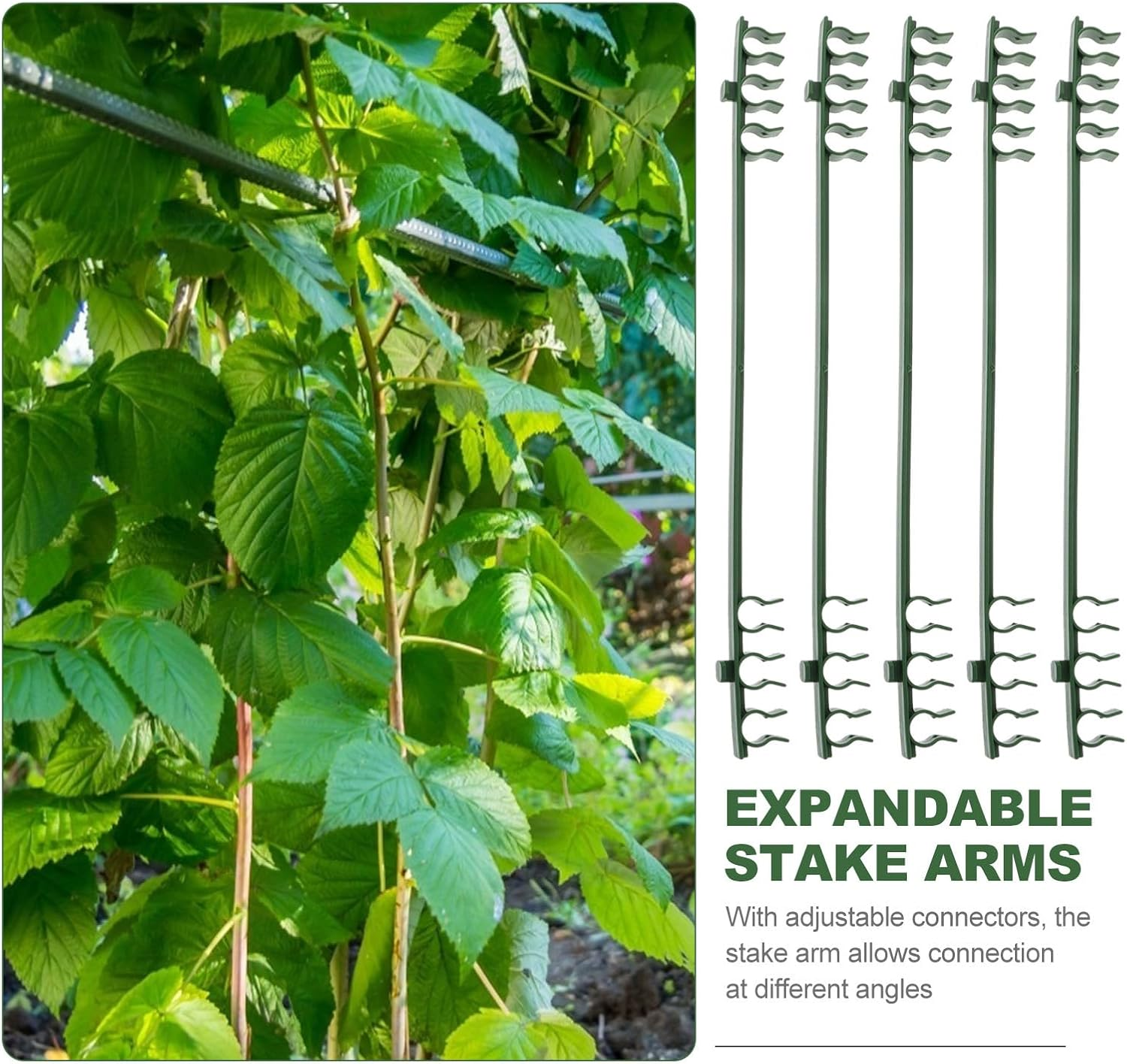 FUTUREORYY 50Pcs Plant Support Connectors Garden Stake Trellis Connectors for Greenhouse Frame and Pipe Clamp Plant Trellis Gardening Fixing image number 6