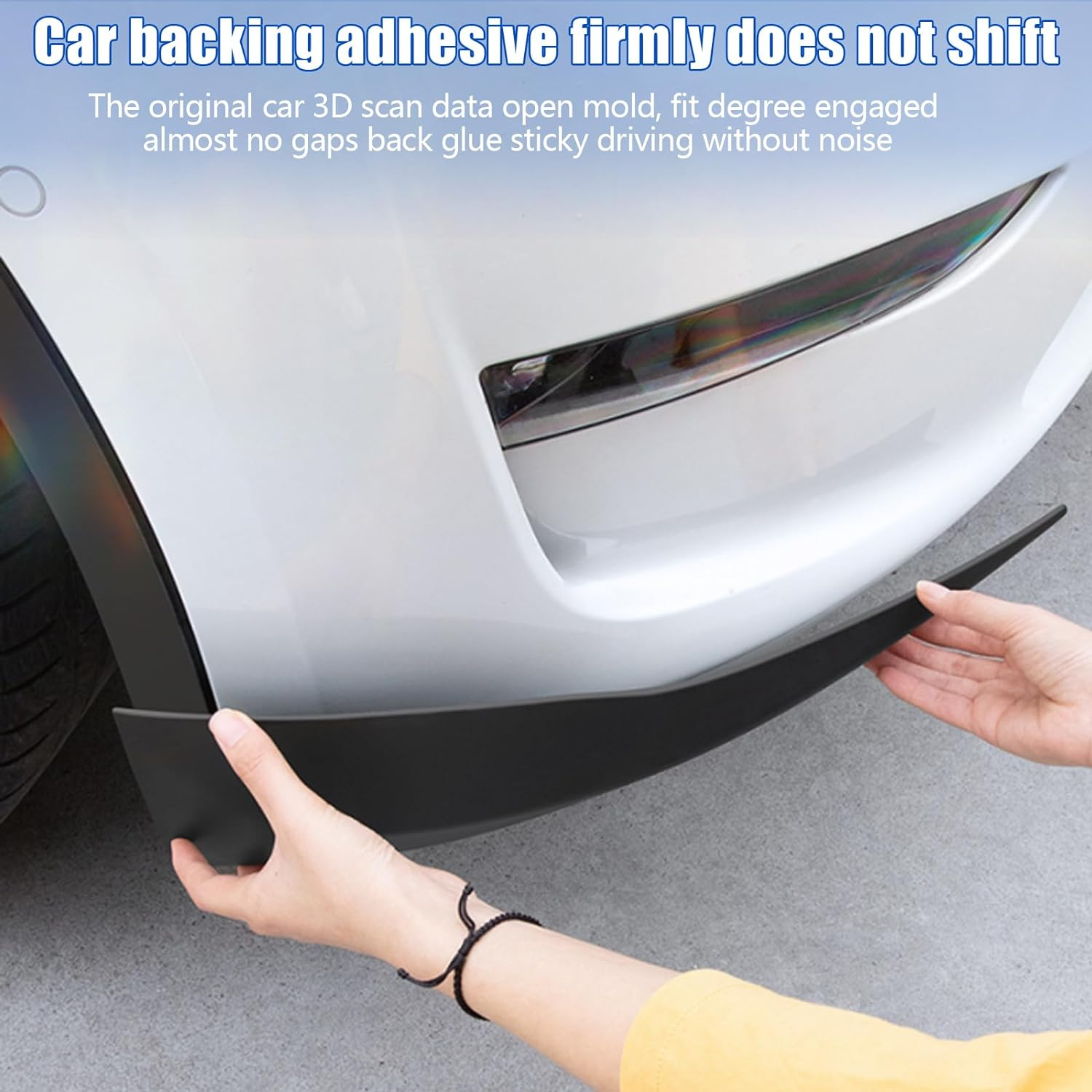 Car Front Bumper Corner Guard for Tesla Model Y 2025-2021, TPE Protector Cover Scratch-Resistant Anti-Collision Anti-Rub Edge Lip Trim Exterior Accessories for Model Y 2025 image number 1
