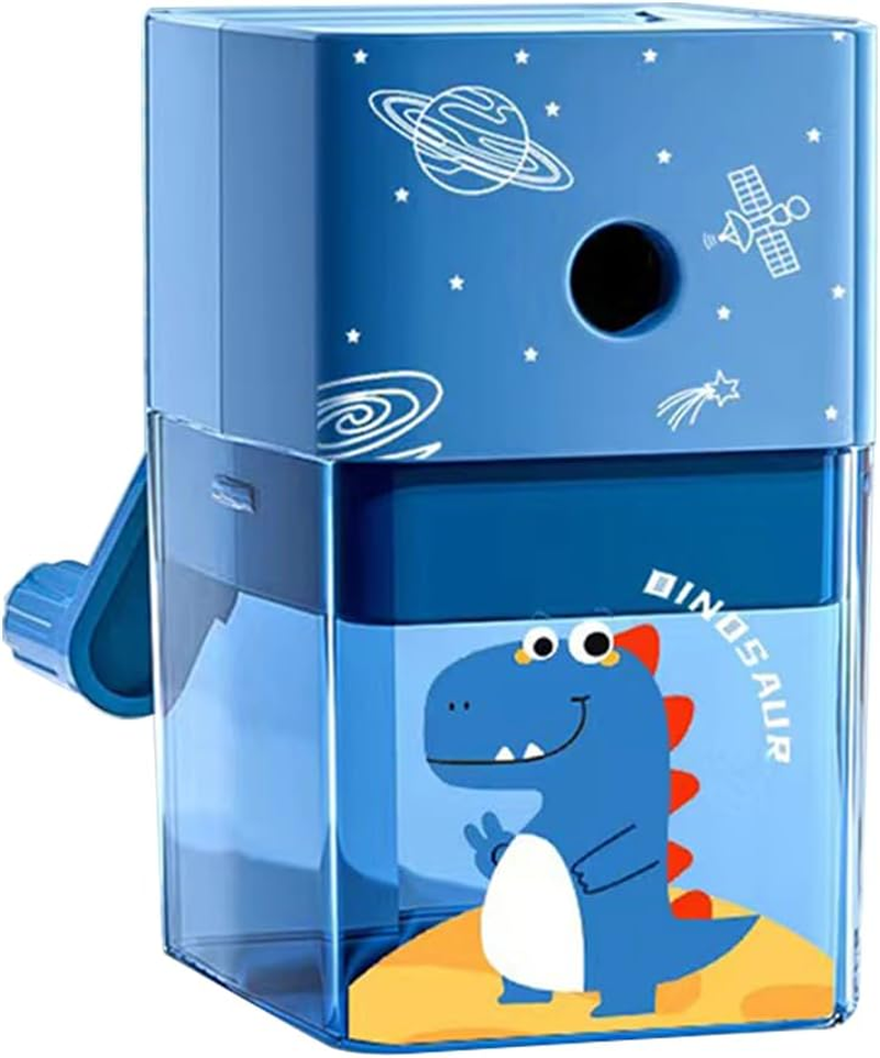 Table Pencil Sharpener,Manual Pencil Sharpener,Can save Time for Adults and Children and Keep the Table Clean (Pink-Girl)