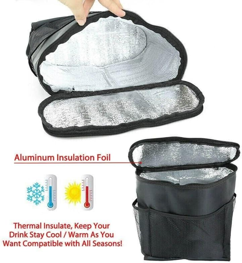 Car Seat Back Organizer Multi-Pocket Storage Bag with Heat Preservation Drink Holder - 1/2PCS image number 5