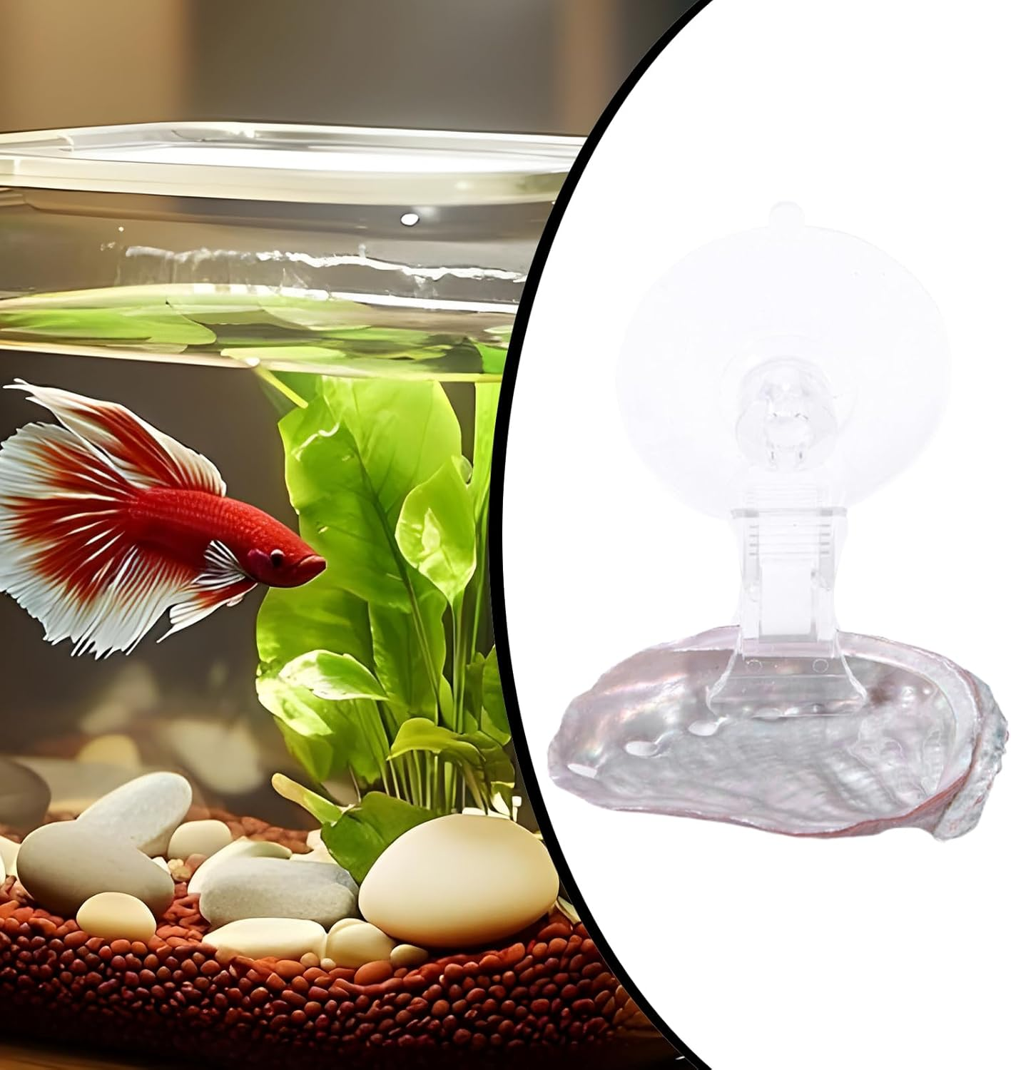 Zunishaone Betta Hammock for Small Tank - Suction Aquarium Bed - Resting Bed for Betta Hiding Play Hammock for Swim Enrichment Hammocks & Pet Fish Tank Decoration
