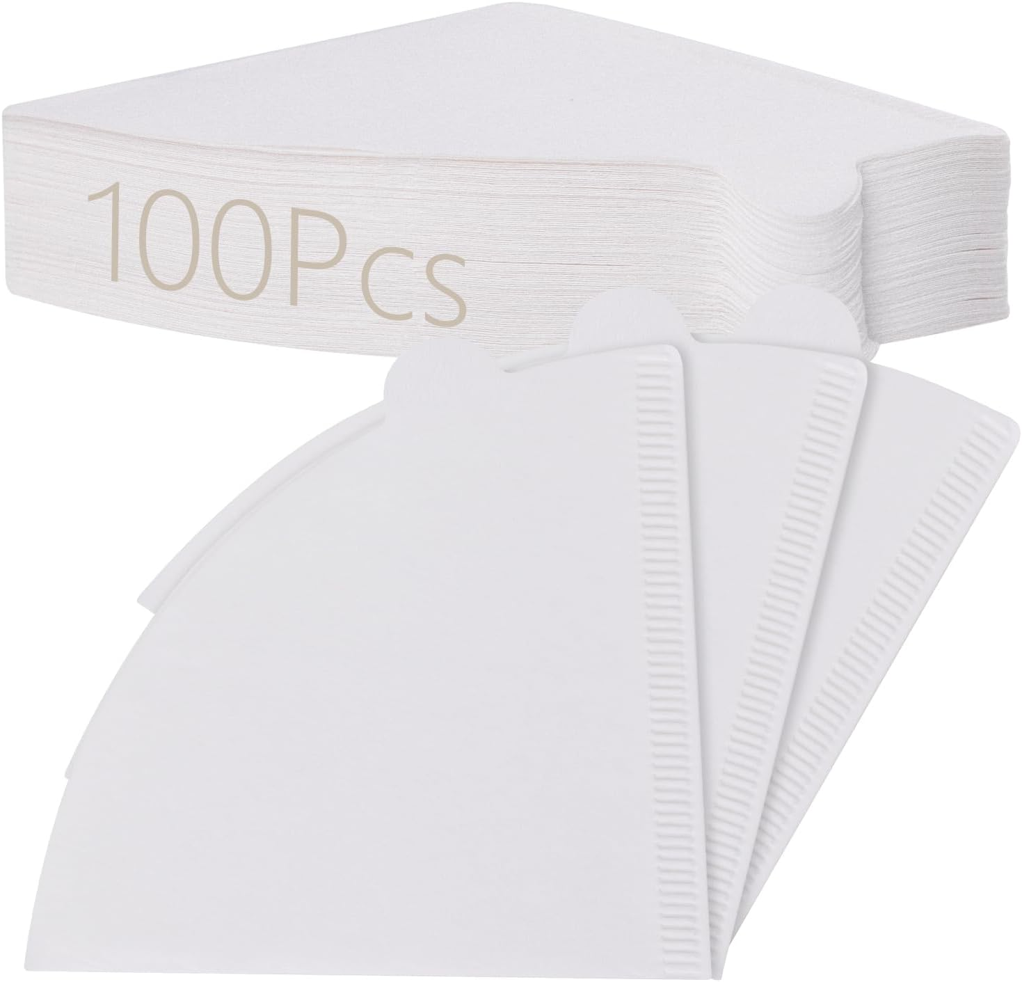 Coffee Filter Papers,Joogee 100Pcs Coffee Filter Disposable Unbleached Compatible with Size 02 Filter Papers Compatible for Coffee Dripper & Pour over Coffee Maker, 3-4 Cups image number 4