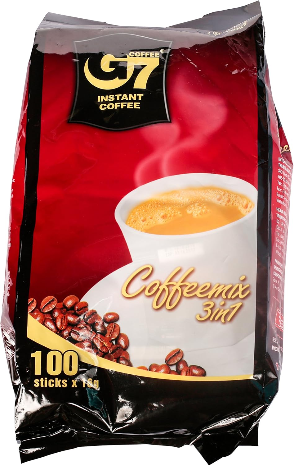 Trung Nguyen G7 Vietnamese 3-In-1 Instant Coffee 100 Sticks image number 4