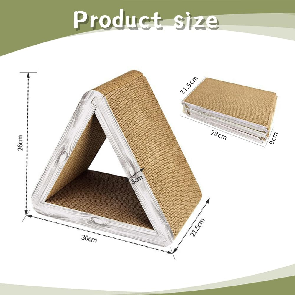 Folding Triangular Cat Scratching Board, Inclined Surface for Scratching, Toy Cat House That Meets Cat'S Stretching Preference, Used to Protect Carpet, Suitable for Indoor Cats and Kittens image number 4