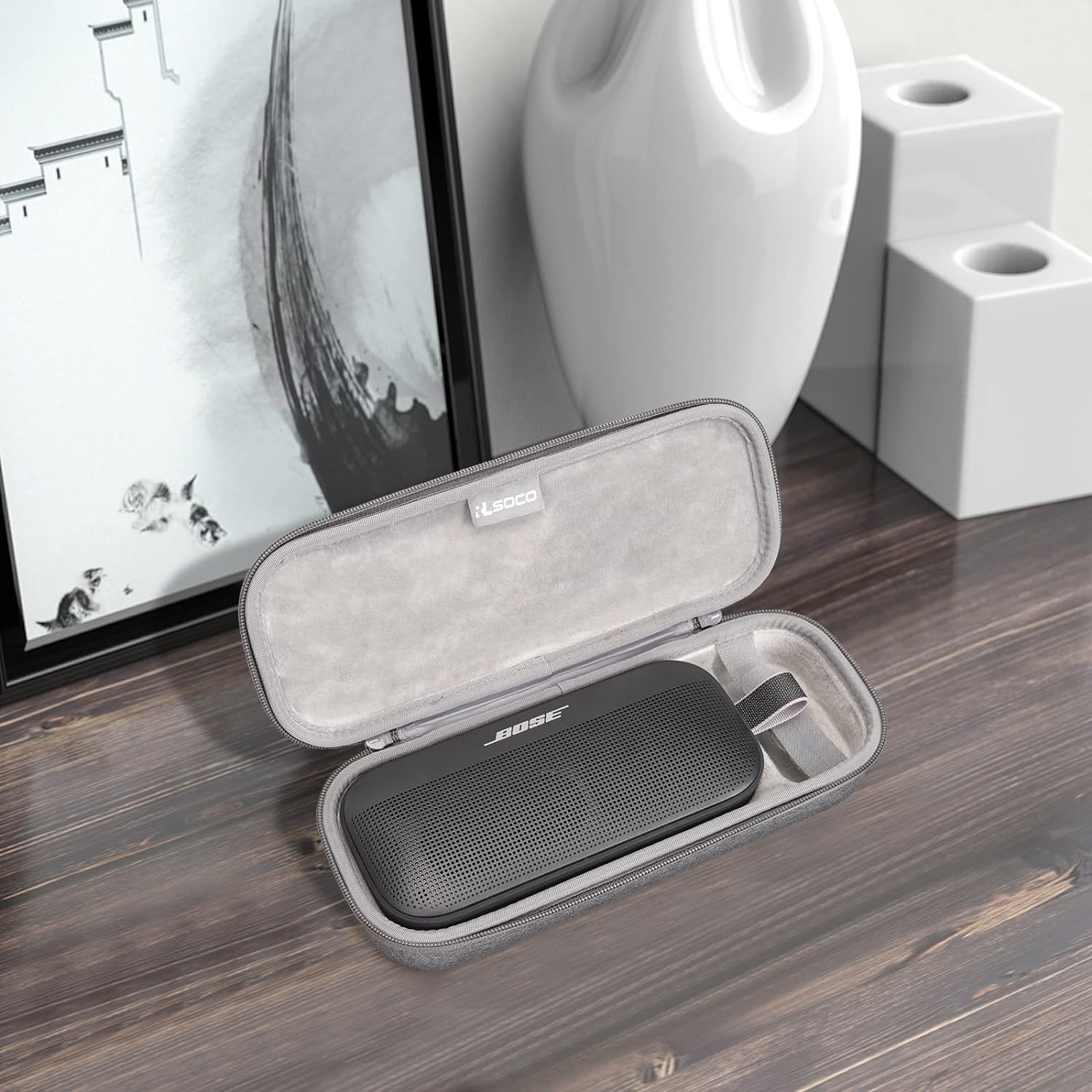 RLSOCO Carrying Case for Bose Soundlink Flex Portable Bluetooth Speaker (2Nd Gen) - Grey Case - S Size image number 7