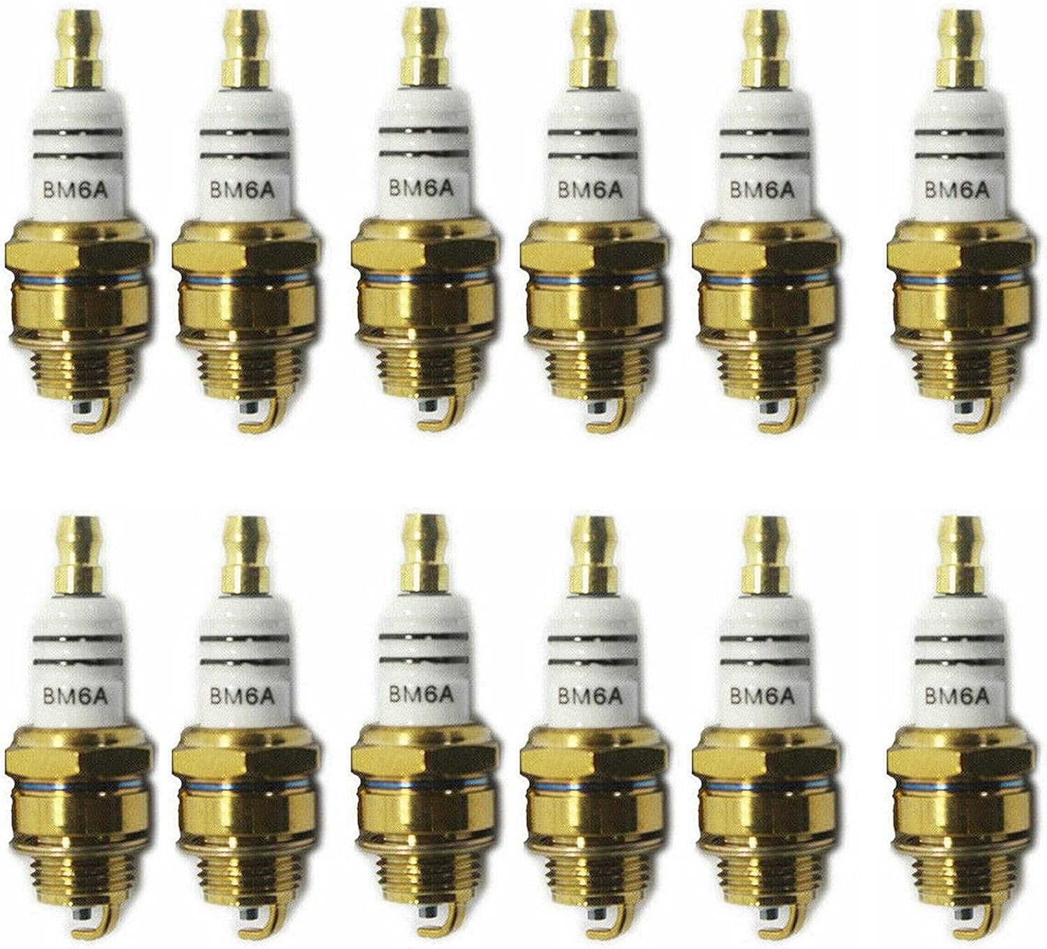 Acbbmns 12Pcs BM6A Spark Plugs for M7 L7T CJ8 1560 Standard Plug Replace