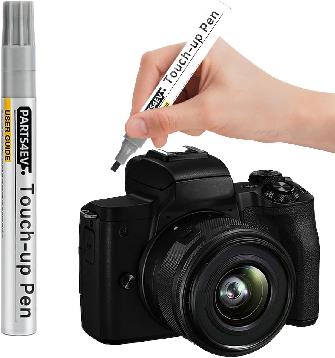 Semi-Matte Black Paint Pen - Compatible with Metal Camera Bodies Repair Pen for Quick Repair of Case Scratches on SLR & System Cameras, Includes Replacement Tip image number 5