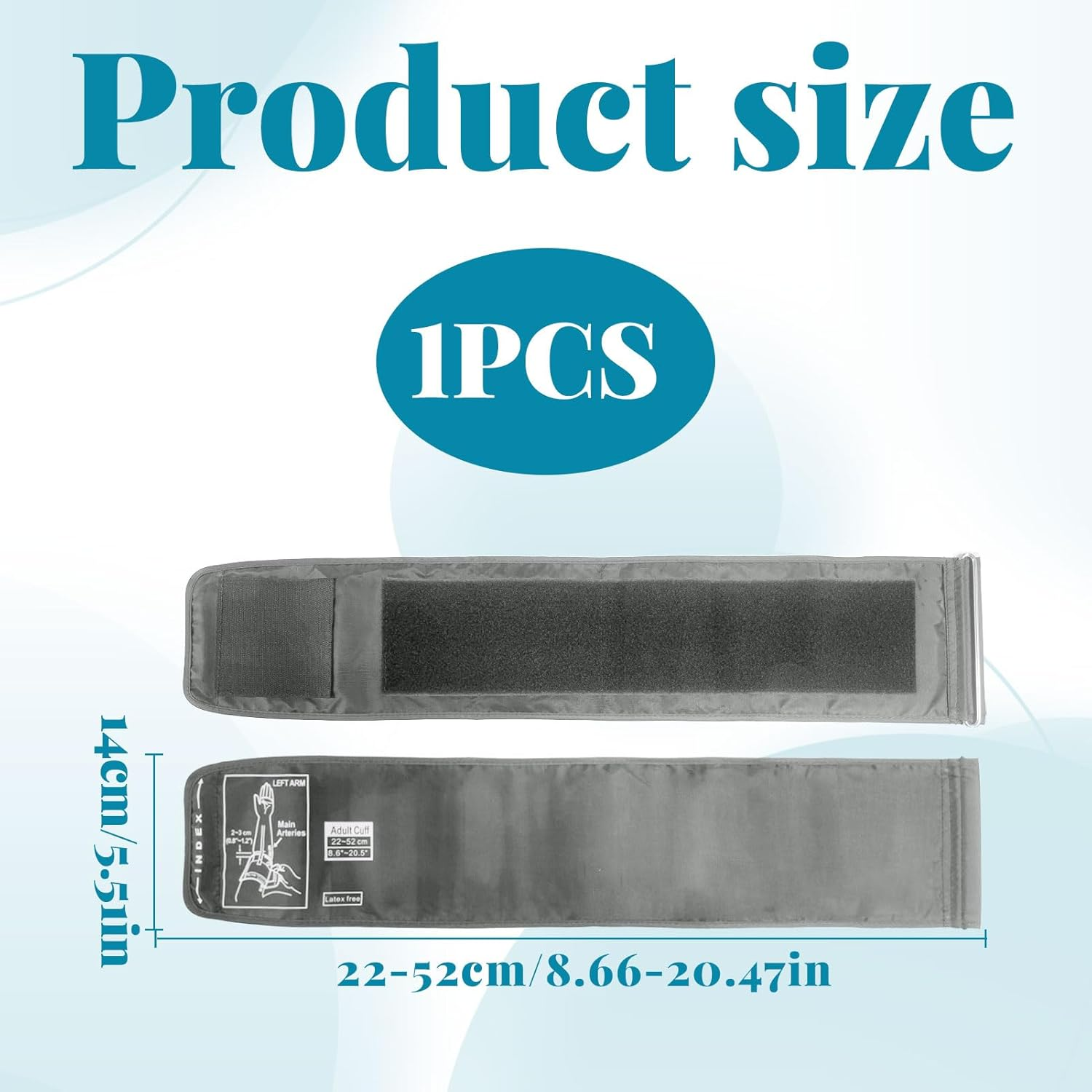 Blood Pressure Monitor Cuff, Blood Pressure Monitors Cuff, Bp Monitor Cuff, Extra Large BP Replacement Cuffs for Digital Upper, with 4.6Mm Connectors, Machine Not Included (22-52CM) image number 4