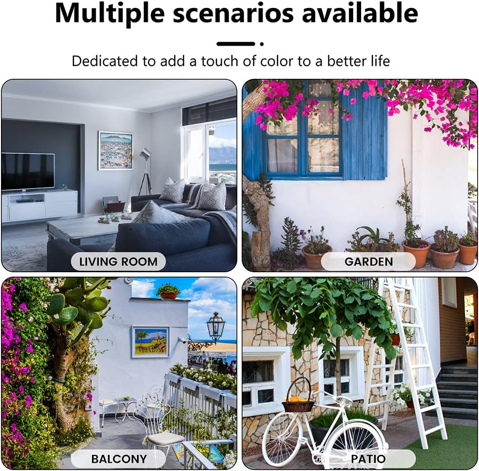 2 Pcs Hanging Basket Holder Flower Hook, Hanging Plant Hooks, Iron Art Garden Wall Hook, Plants Bracket, Outdoor Plants Hanger for Plant Flower Pots Lanterns Bird Feeders (White) - Black image number 6