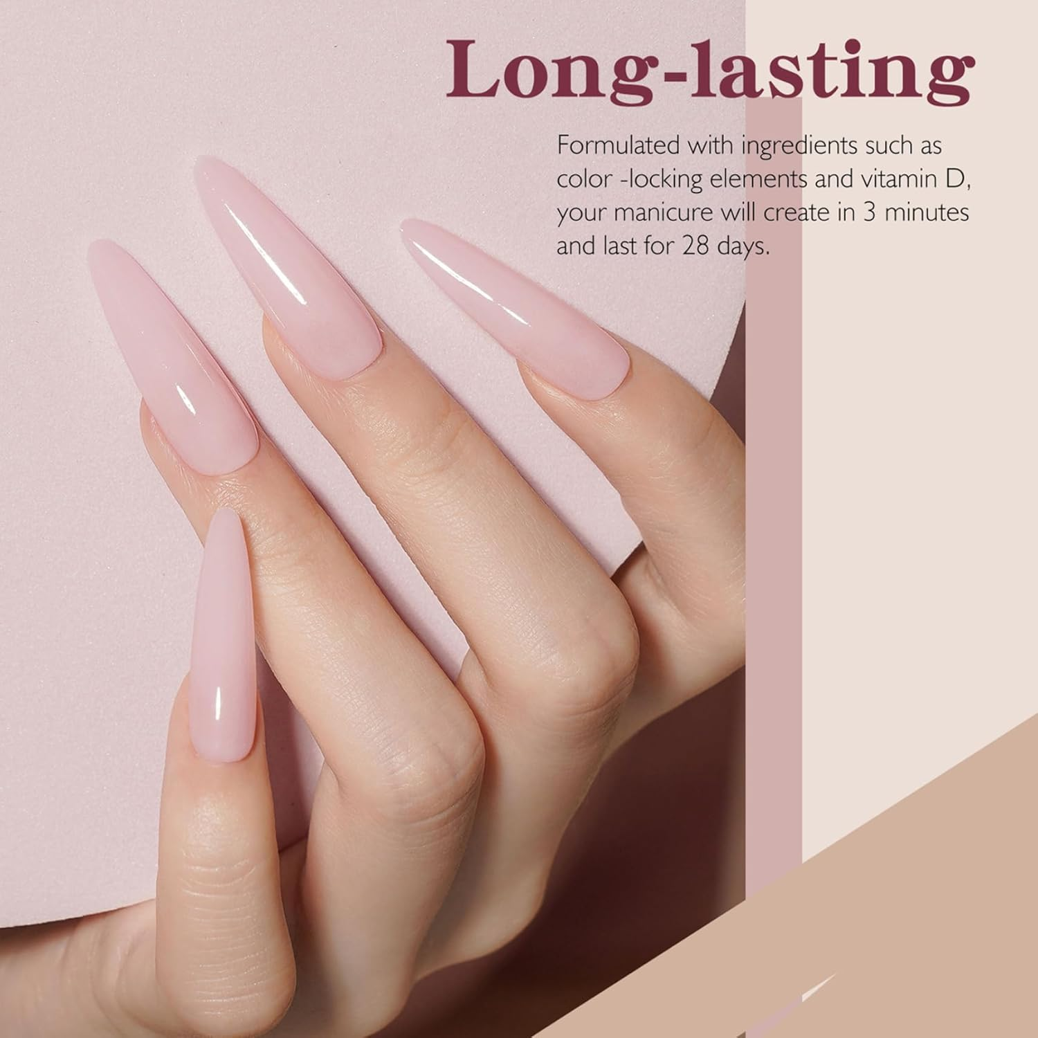 6Pcs Dip Powder 6 Colors Nudes Color Acrylic Nail Dip Powder Fast-Drying Long-Lasting DIY Kit for Beginners DIY Manicure image number 1