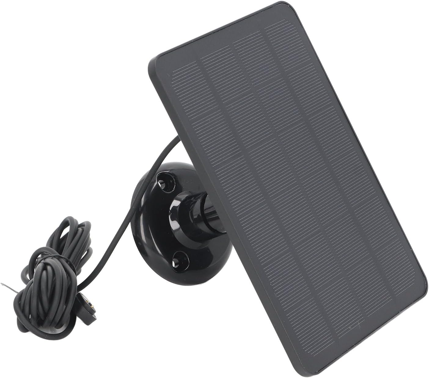 10W Solar Panel for Security Camera, 6V Waterproof Solar with 9.8Ft Cable & 360&deg; Adjustable Bracket, Solar Power Supply for Arlo Pro 3 for Pro 4 (Black) image number 1