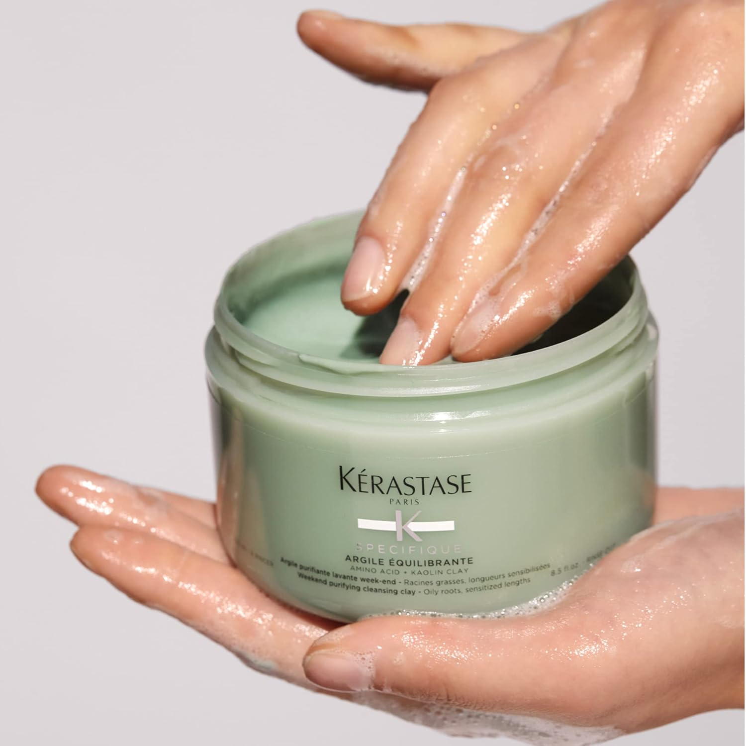 K&eacute;rastase Specifique, Weekend Purifying Cleansing Clay Shampoo, for Oily Roots & Sensitised Lengths, with Amino Acid & Kaolin Clay, Argile &Eacute;quilibrante, 250Ml image number 5