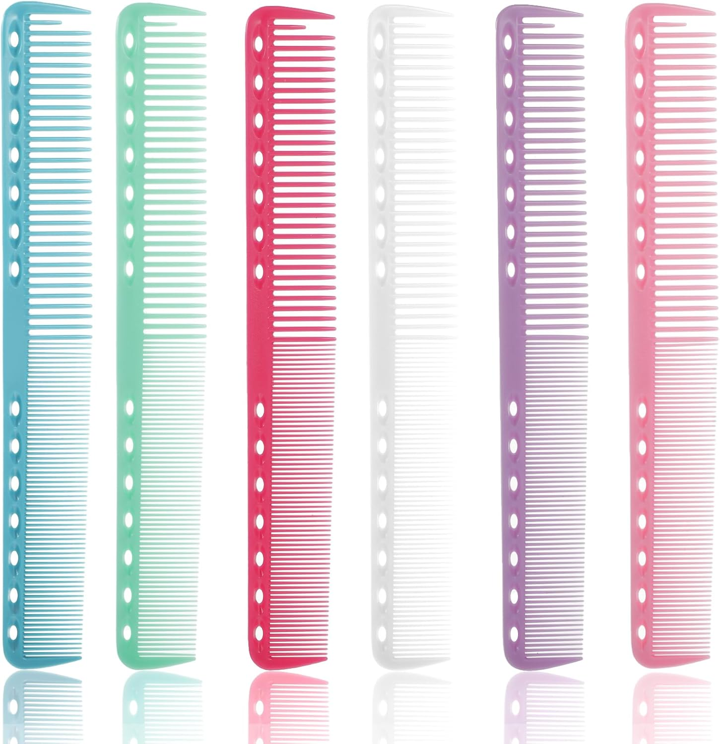 6Pcs Carbon Fine Cutting Comb, Carbon Fiber Salon Hairdressing Comb, Professional Carbons Fine Cutting Combs, Styling anti Static and Heat Resistant Tooth Hair Combs for Women Salon and Home image number 1