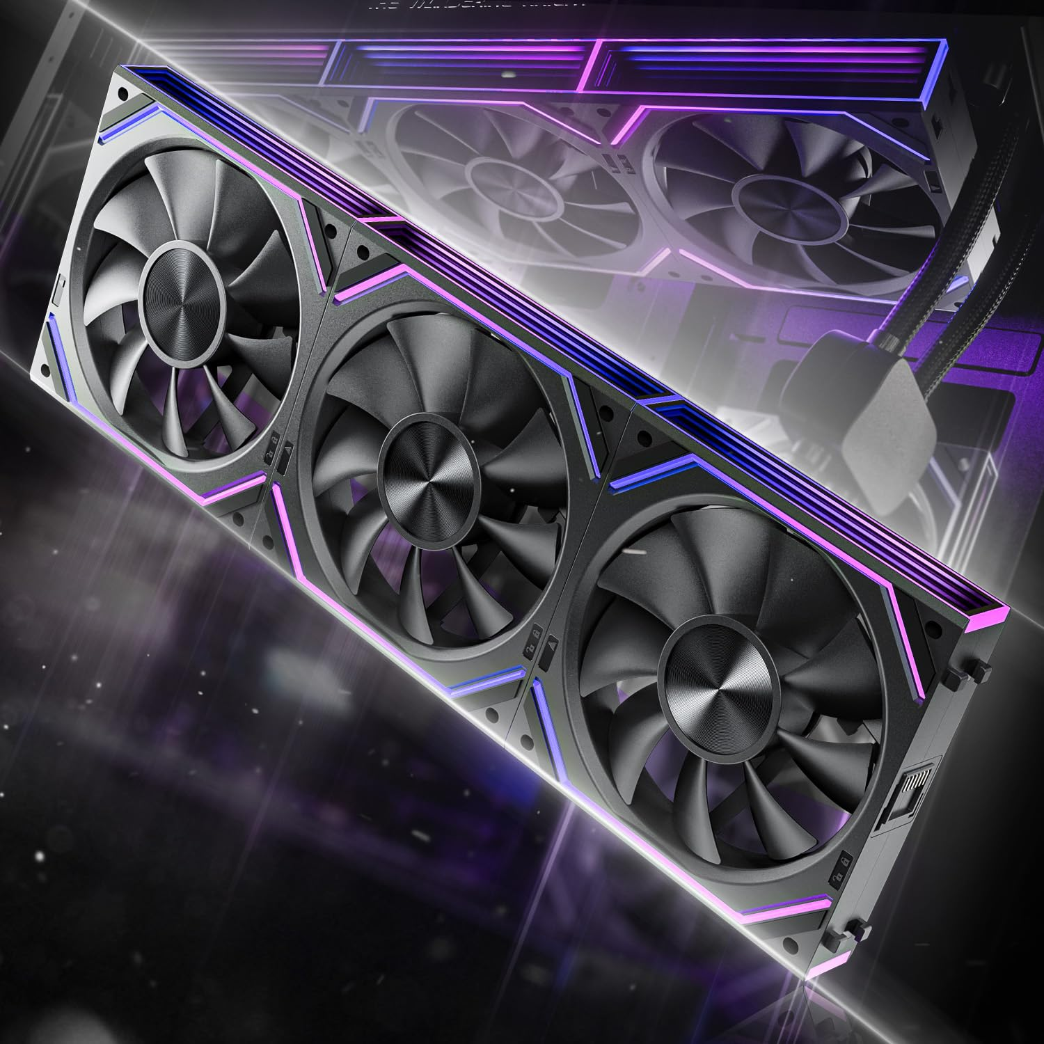 Asiahorse Dawn 120Mm Case Fan, ARGB PWM 1850RPM/71CFM Airflow, Forward & Reverse Blade Design, Low Noise, Precision HDB Bearings High Performance UNI PC Fan Modular Daisy Chain