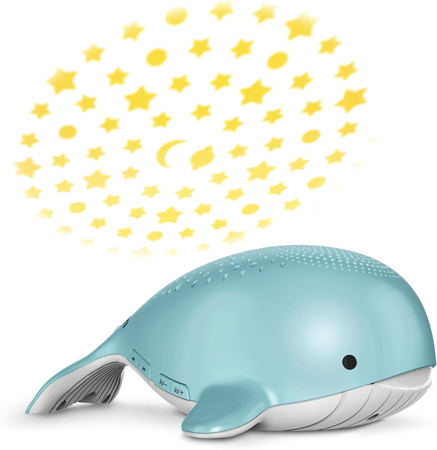 Vtech BC8312 Wyatt the Whale Storytelling Baby Sleep Soother with a White Noise Sound Machine Featuring; 10 Stories, 10 Ambient Sounds & 10 Calming Melodies with Glow-On-Ceiling Night Light image number 1
