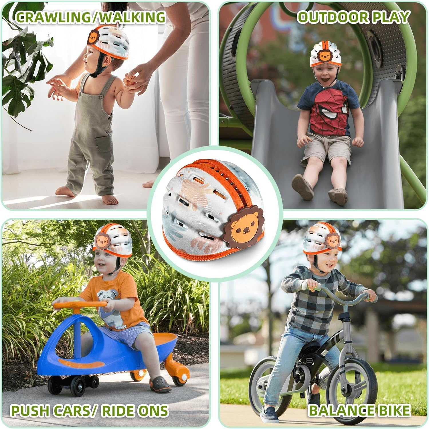 ZONEY Baby Helmet for Crawling Walking - Breathable Baby Head Protector for 1-2 Years, Infant Safety Helmets for Toddler Walking, Expandable and Adjustable, Ultra-Lightweight