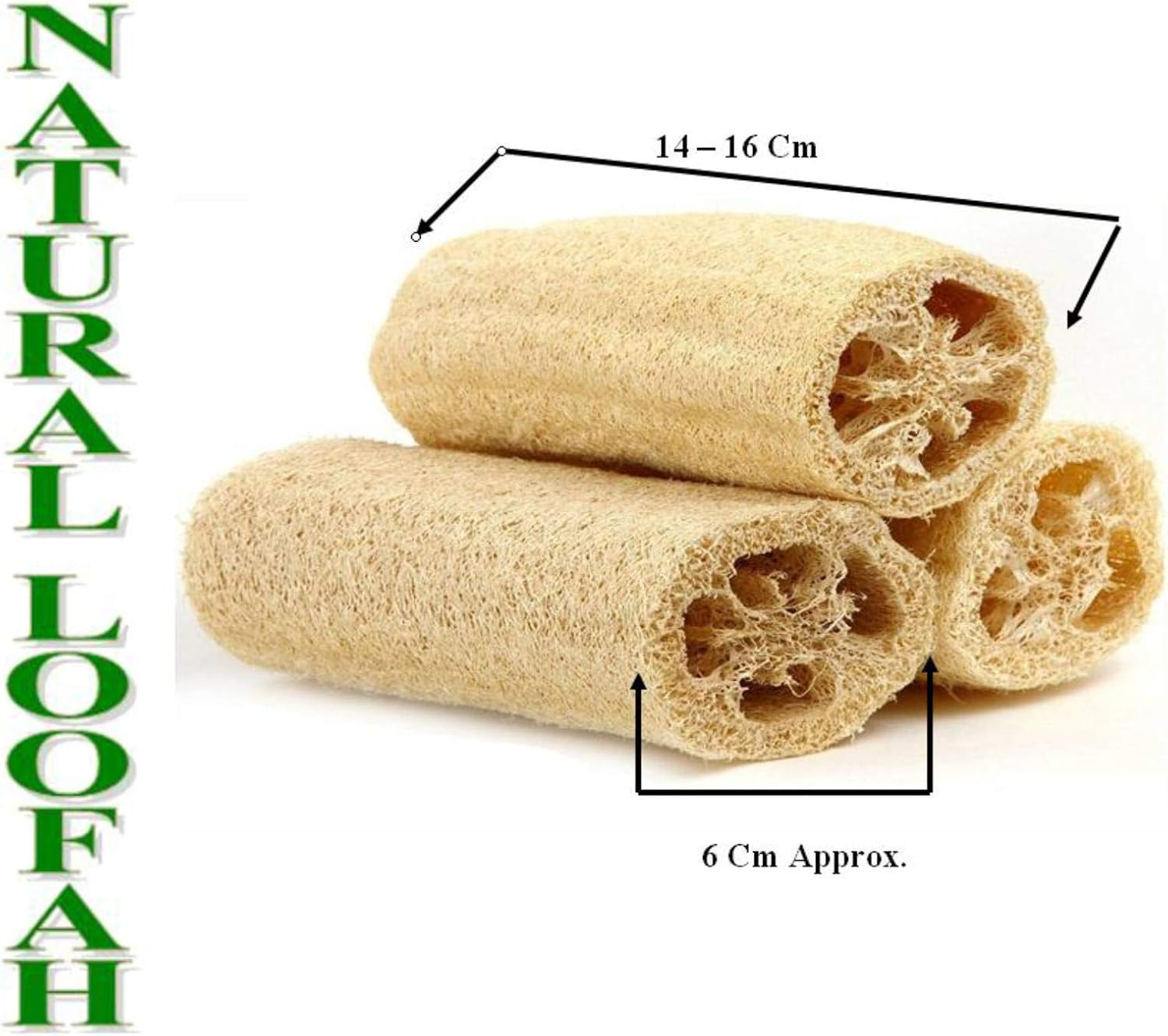 Evana Handcraft LOOFAH - Natural Body Scrubber Loufah Sponge (Pack of 3) image number 2