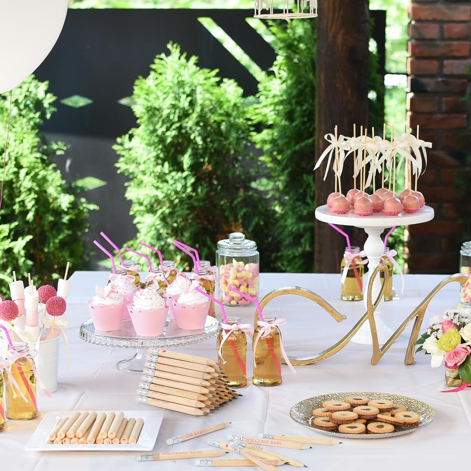 Baby Shower Pencils (Pink, 100) image number 2