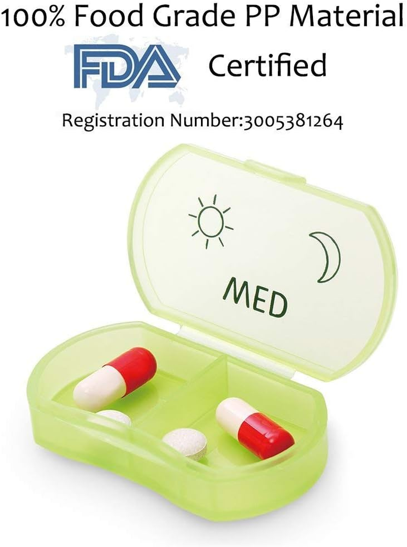 Pill Box for 7 Days, Pill Box with 2 Compartments (Rainbow) image number 3