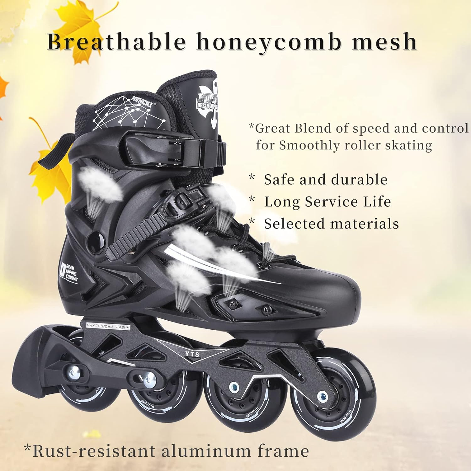Inline Skates, High Performance Outdoor Fitness Inline Skates for Women Men Adult image number 1