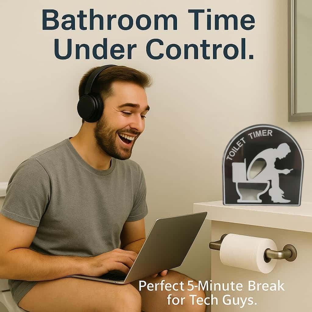 HOLADAWN Funny Toilet Timer, Bathroom Prank Gifts for Blokes, Dad & Mates, Novelty Gag Gifts for White Elephant image number 5