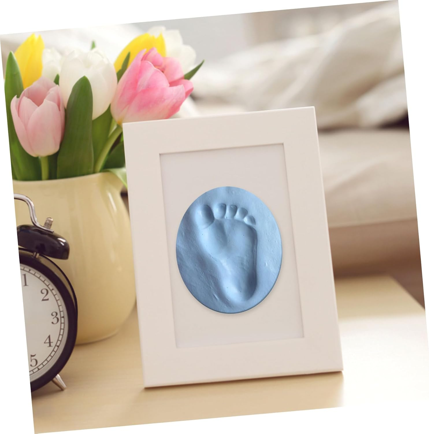 4Pcs Handprint Footprint Kit Newborn Keepsake Ornament Kit Handprint Footprint Molds image number 2