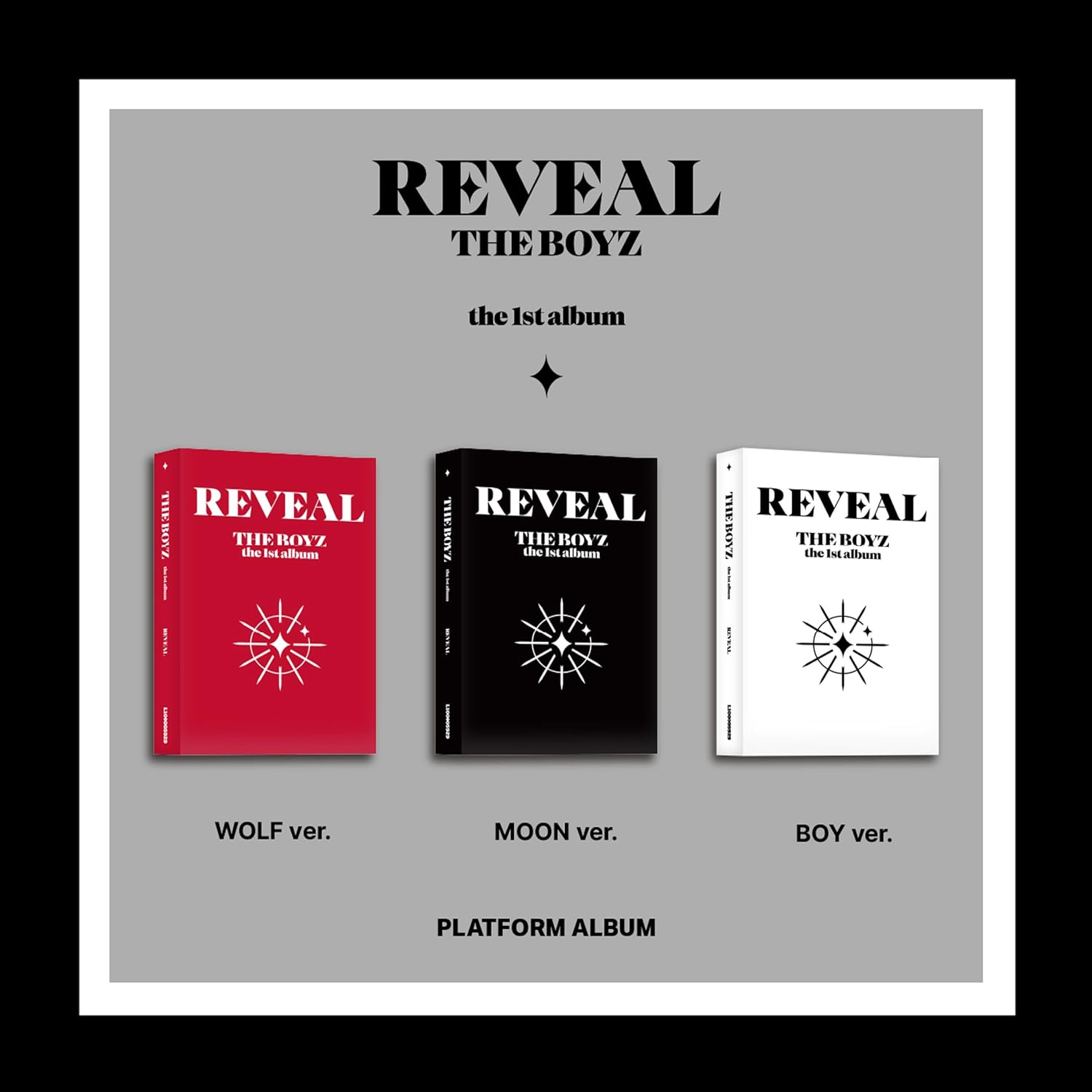 THE BOYZ REVEAL 1St Album Platform Random Version Case+1P QR Type Mini Card+1P Selfie Photocard+11P Official Photocard+Tracking Sealed image number 2