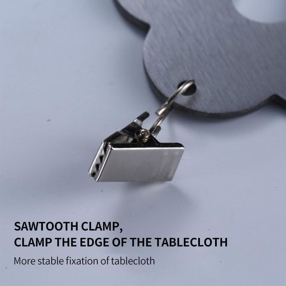 8Pcs Tablecloth Weights Pendant Stainless Steel Tablecloth Clip Leaves Shaped Metal for Dinner Table Family Dining Table Decoration image number 1