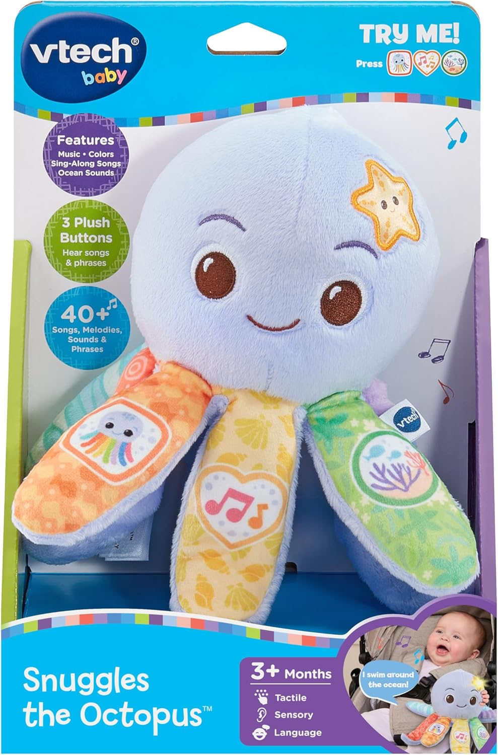 Vtech Baby Snuggles the Octopus 577903 image number 6