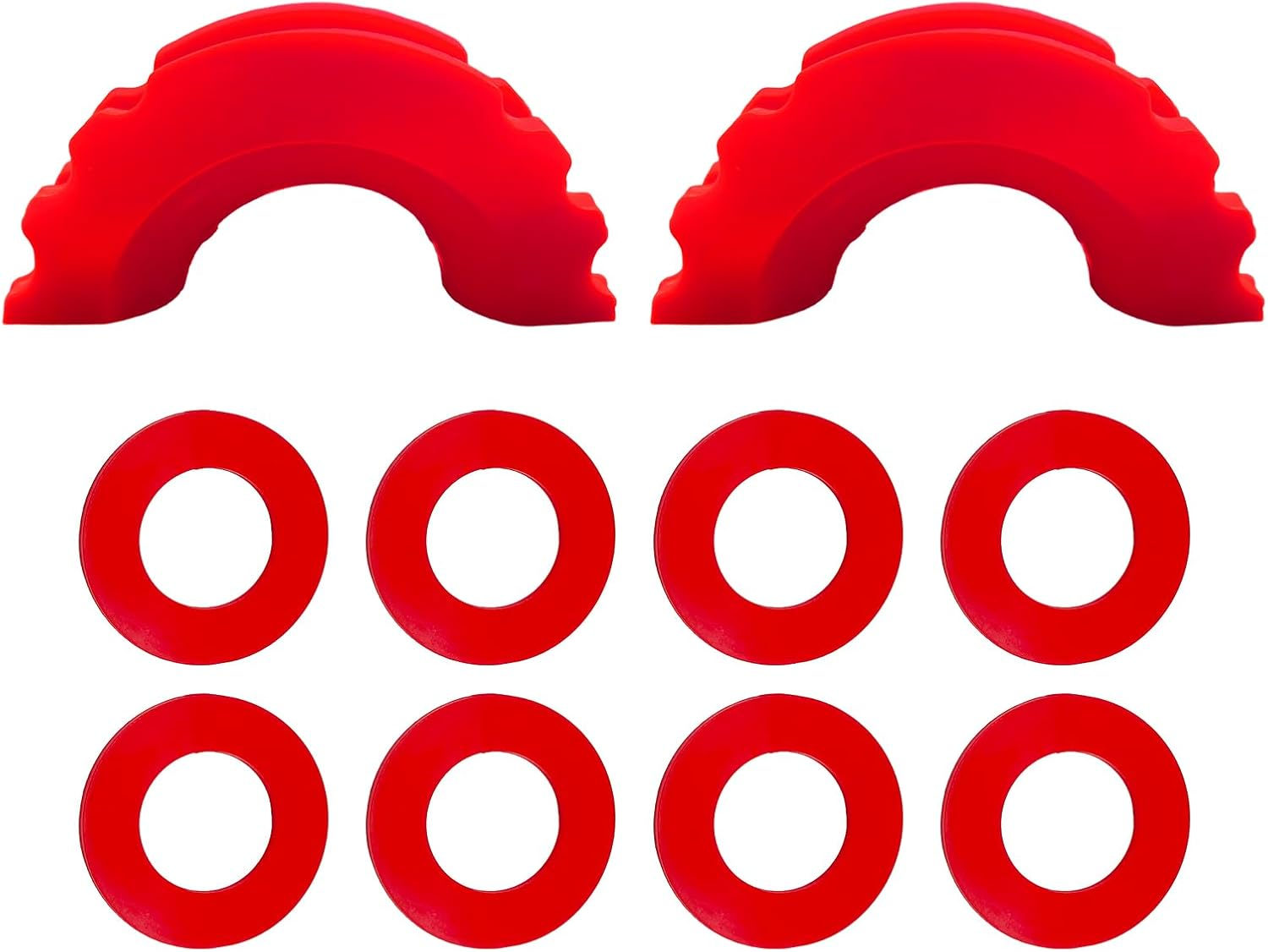 Wevdn D Ring Shackle Isolators Washers Kit, Rubber Shackle Isolators with Washers Fits Standard 3/4" Shackles, Soft Shackle Isolators Protect Shackle & Bumper Reduce Rattling (Black)