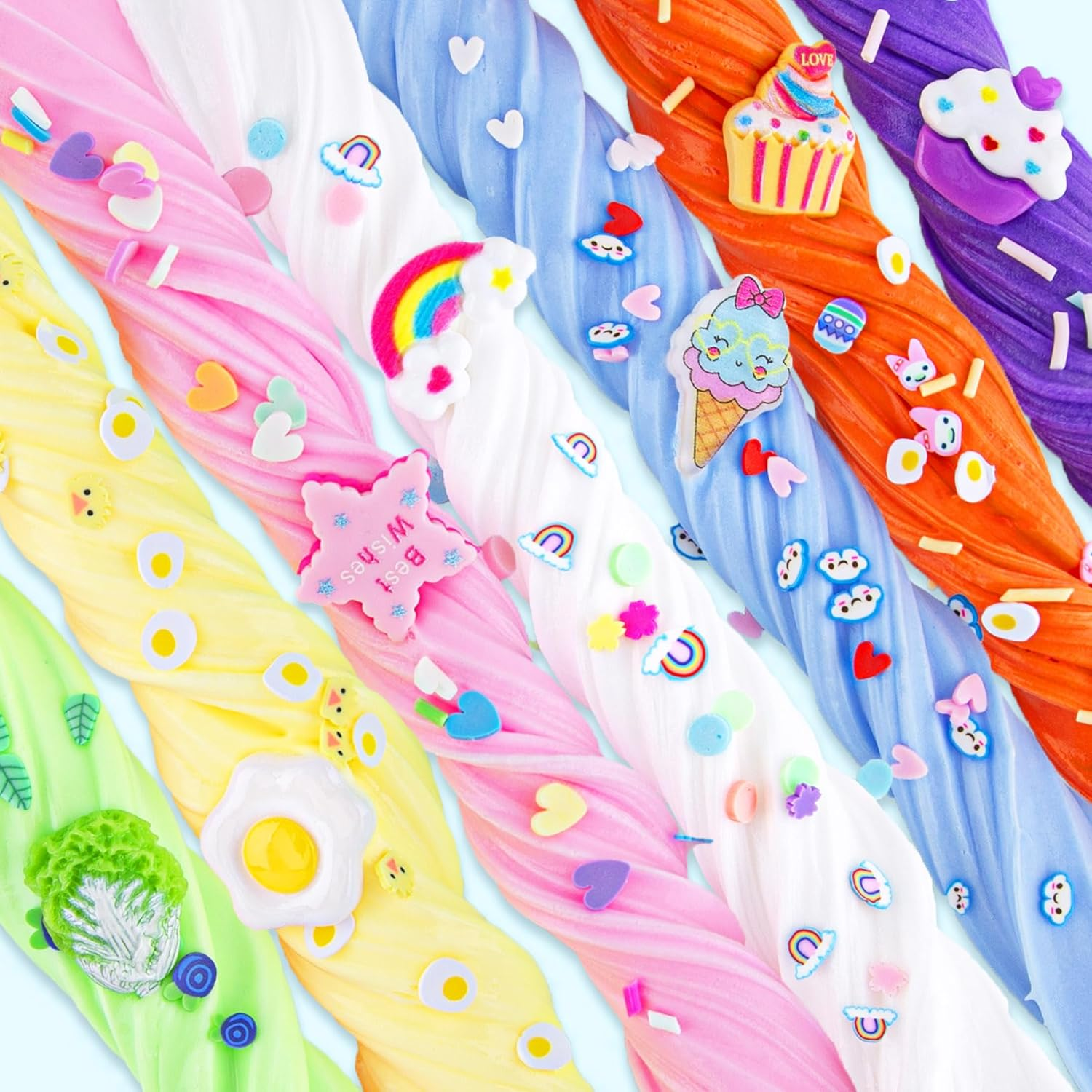 Big Butter Slime Kit, Includes 18 X 60Ml Butter Slime & 36 Packs Slime Add Ins, Slime for Kids Party Favors, Non Stick Scented Slime Kit Toys Birthday Halloween Christmas image number 3