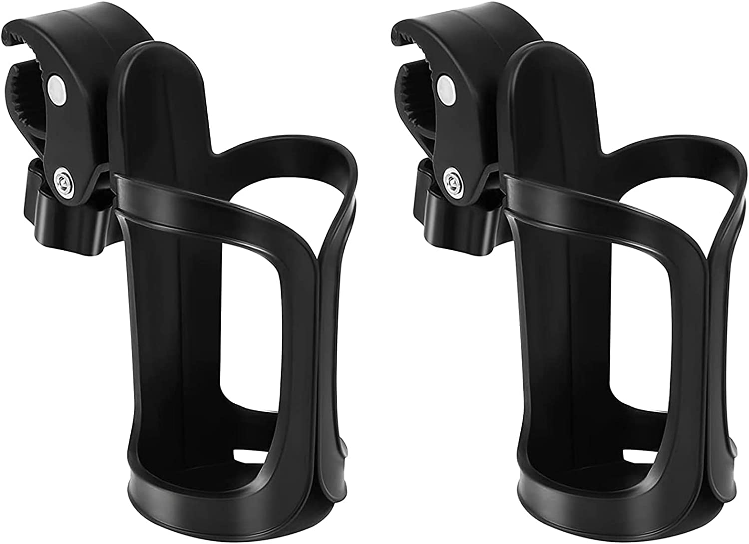 Bike Cup Holder 2 Pack Baby Stroller Bottle Holders 360 Degrees Rotation Anti-Slip Fast Dismounting Cup Drink Holder for Pushchair Bicycle Baby Stroller Wheelchair Motorcycle image number 5