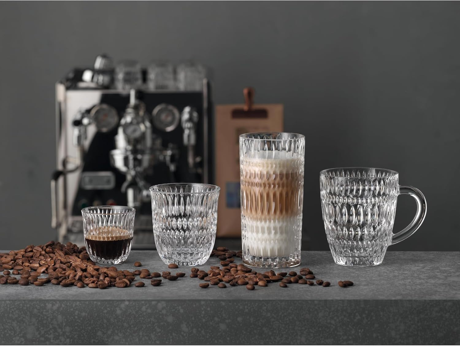 Nachtmann Ethno Barista Cappuccino & Flat White Glass, Clear &ndash; Elegant Crystal Drinkware for Balanced Foam & Crema Structure &ndash; Machine-Made, Durable & Dishwasher Safe &ndash; 235 Ml Capacity (Pack of 2) image number 4
