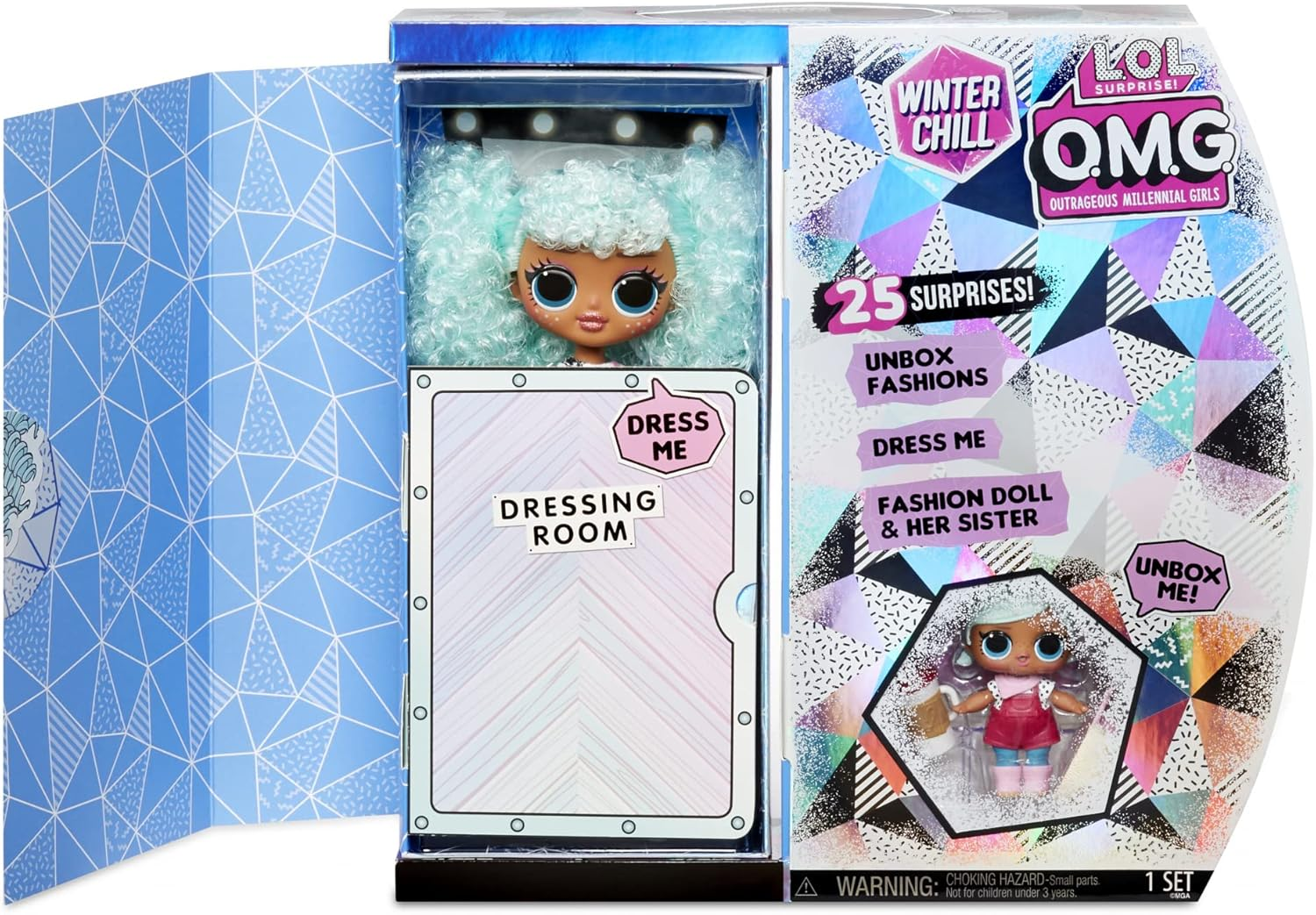 L.O.L. Surprise! O.M.G. Winter Chill ICY Gurl Fashion Doll & Brrr B.B. Doll with 25 Surprises (570240) image number 5