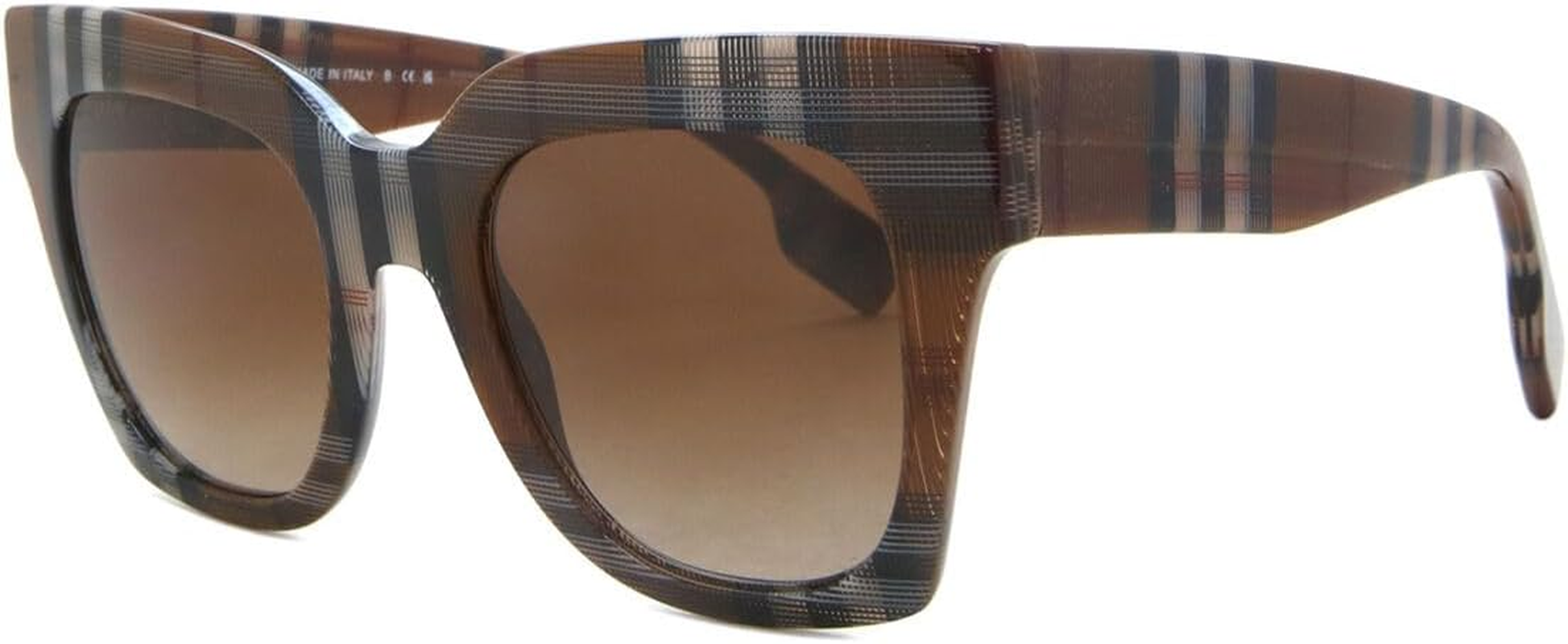 Burberry KITTY BE 4364 Check Brown/Brown Shaded 49/21/145 Women Sunglasses image number 3