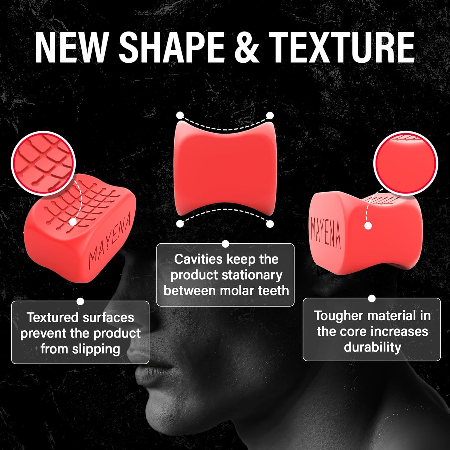 Mayena Jaw Exerciser for Men & Women | 3 Resistance Levels Silicone Jawline Shaper Set | Core Strength Upgraded Model | Powerful Jaw Trainer for Multiple Strength Levels | Slims & Tones the Face image number 5