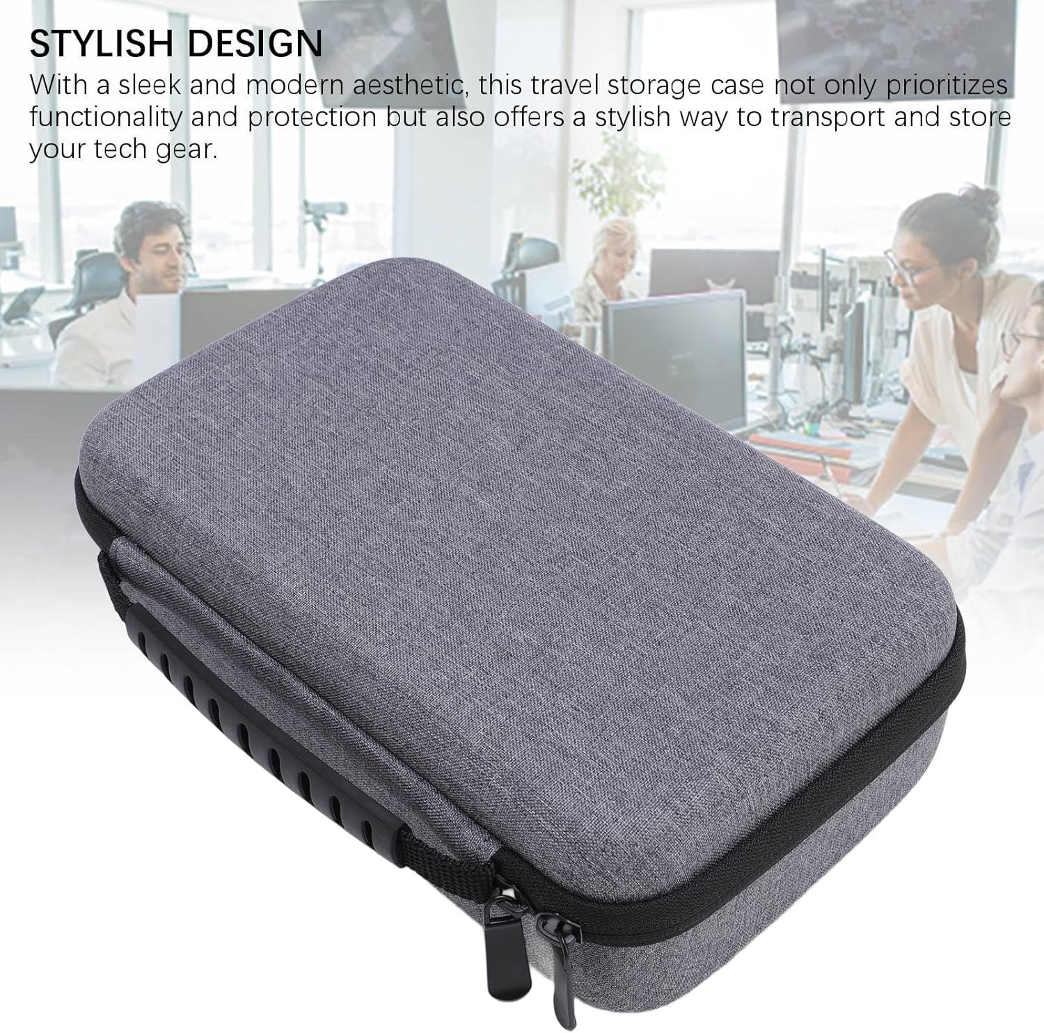 Premium Travel Hard Case for Mini Desktop Computers, EVA Nylon Portable Storage Bag with Handle, Protective Carrying Case Fits Small Form Factor PC Accessories image number 3