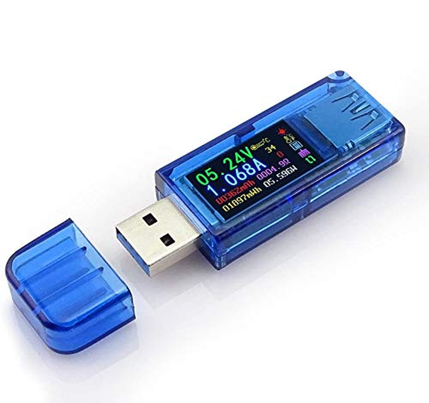 AT34 USB 3.0 Tester, USB Power Meter, 3.7-30V 0-4A Voltage Tester Multimeter, USB Current Meter Tester, IPS Color Display Voltmeter Ammeter, USB Charger Tester image number 4
