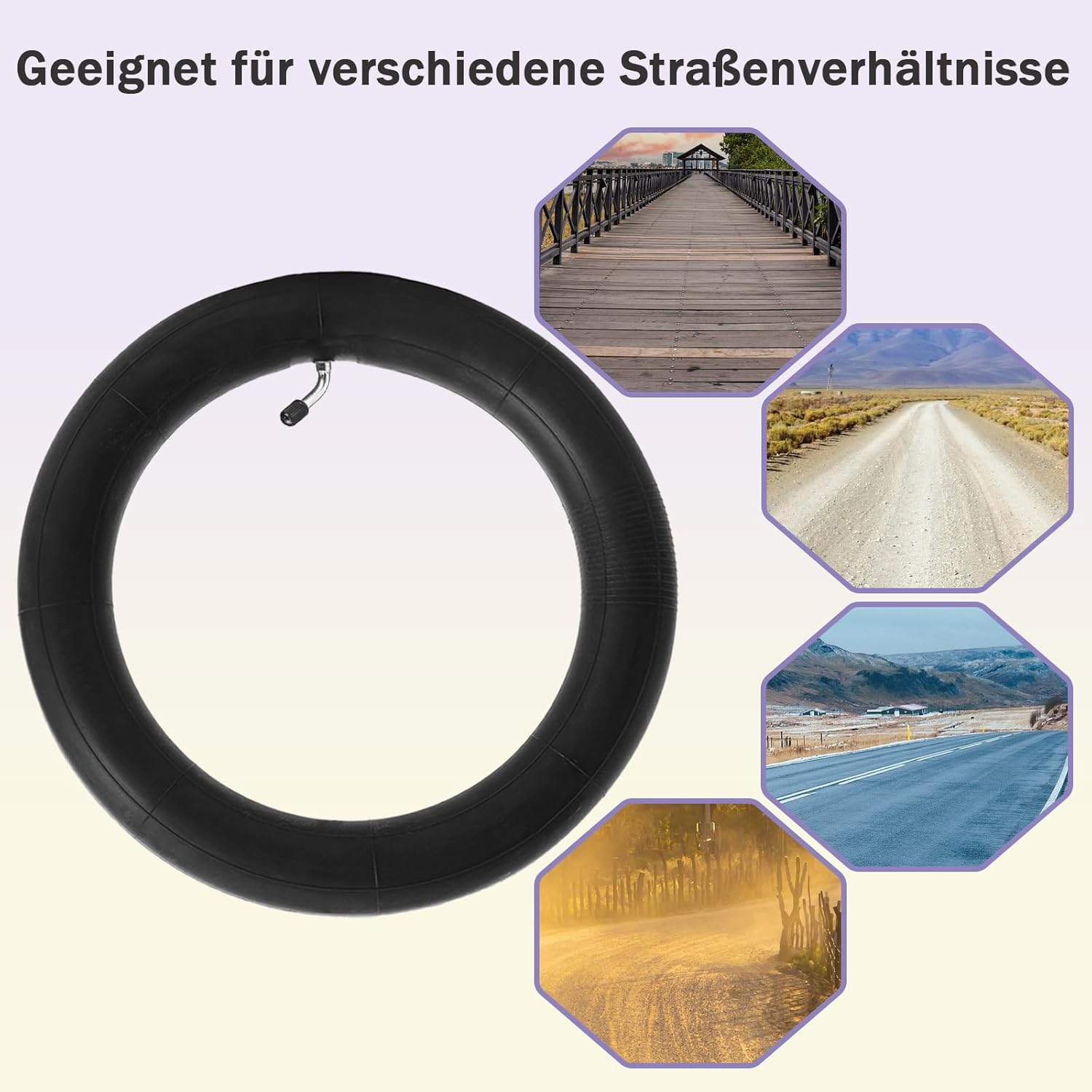 Pack of 2 10 X 2.125 Inner Tube 10 X 2.125 E Scooter Tyres 10 Inch for Ninebot F20/F25/F30/F40 Electric Scooter image number 3