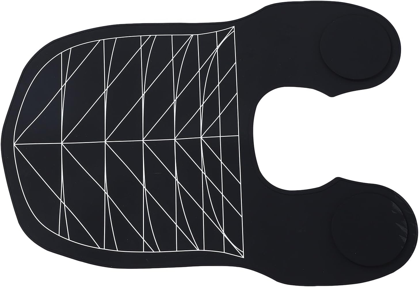 Focket Hair Cutting Collar, Angle Cutting Line Waterproof Hair Styling Cape with Silicone Hairdressing Pad for Salon and Home Use (Black) image number 4