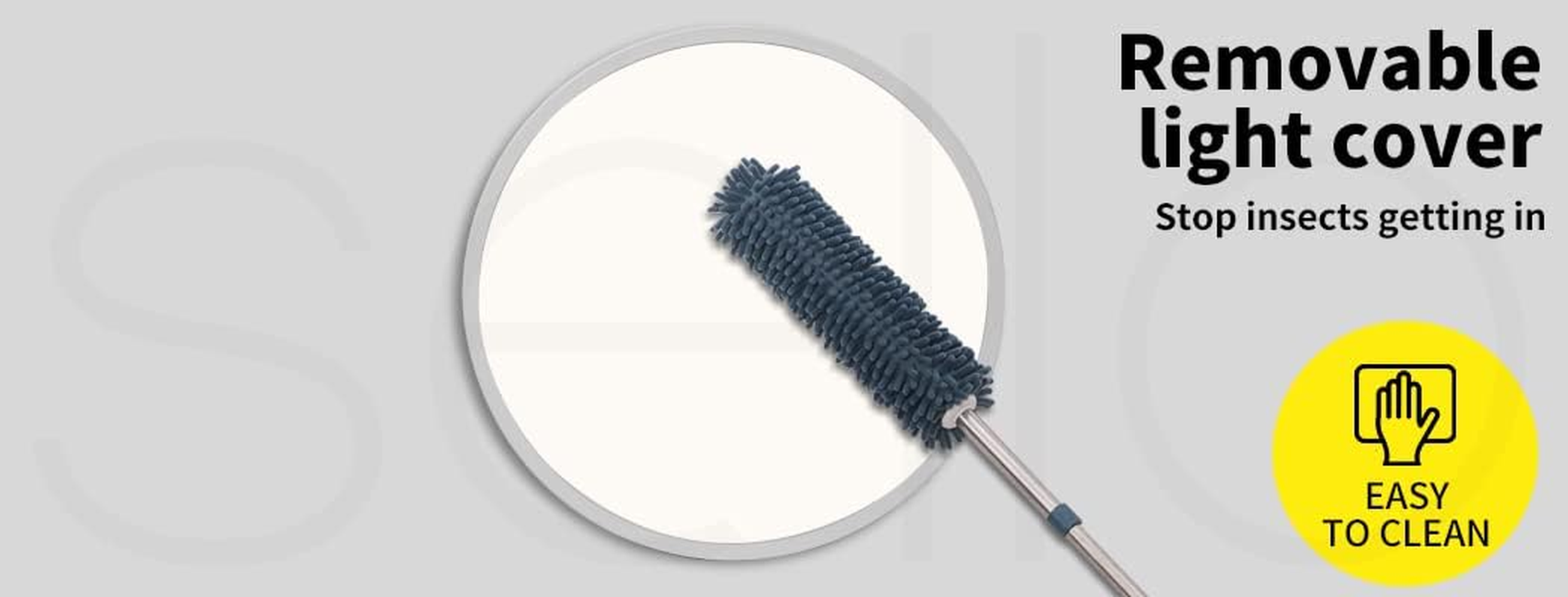 EMITTO Ceiling Light LED Pedant Lights Fixture Ultra-Thin 5CM 3-Colour for Bedroom Living Room Kitchen Lighting Modern Lamp Flush Surface Mount 60W White Shade image number 5