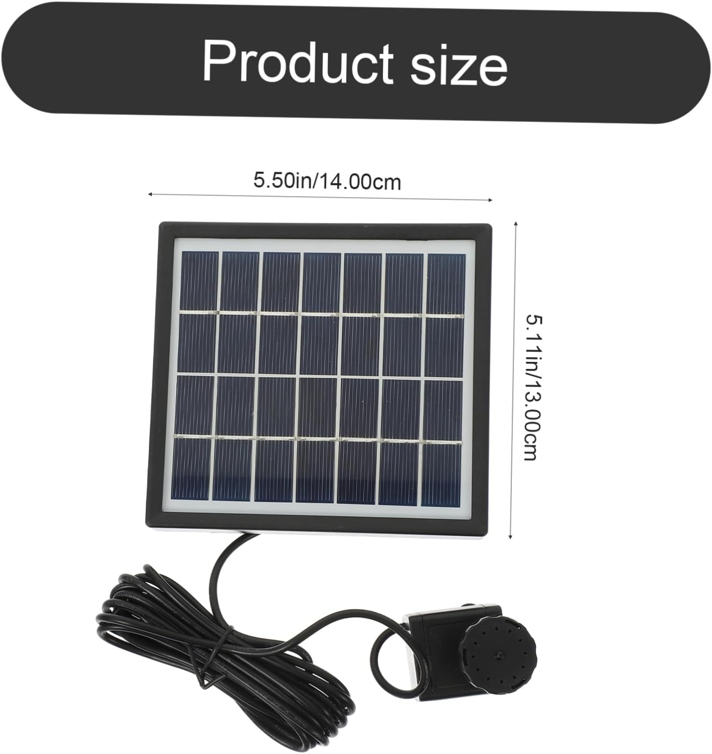 Homoyoyo Solar Powered Garden Fountain Pump Small Solar Water Pump for Outdoor Decoration Plastic and Stainless Steel Automatic Operation without Battery Electricity for Rockery and Pool image number 3