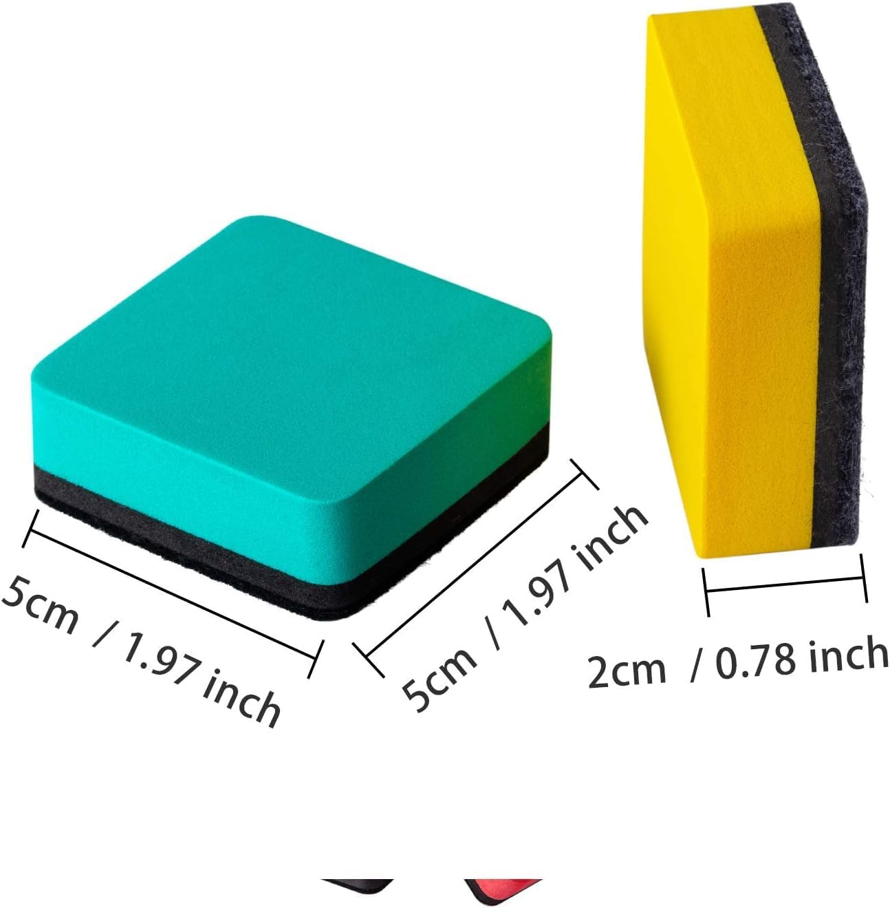 Magnetic Whiteboard Dry Eraser, 48 Pack - Mixed, 2X2X0.8 - for Classroom, Office, Home image number 3
